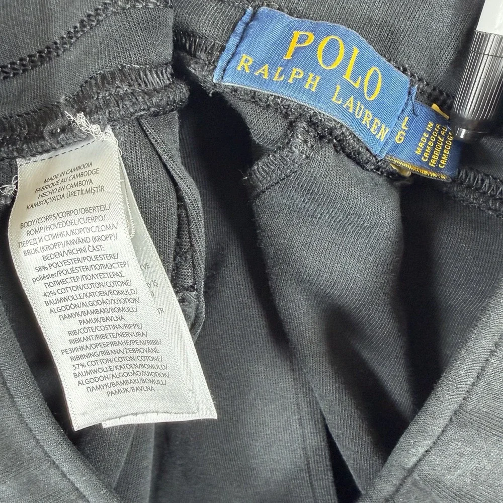 Polo Ralph Lauren Gold Logo Cotton Blend Joggers Pants Men's Size L - No String